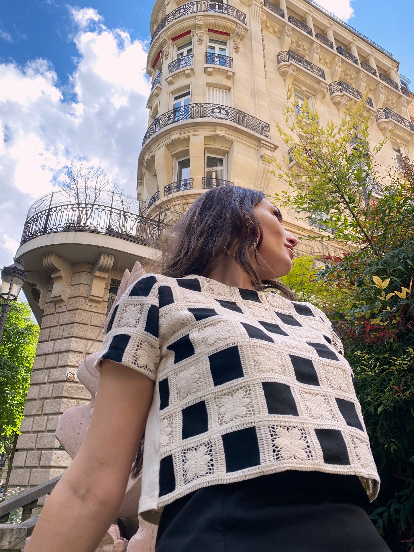 Blouse à carreaux Femme