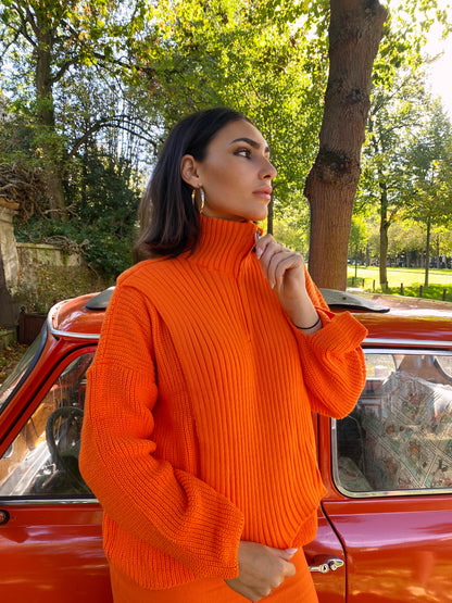 Pull Hiver Orange - L'épullché